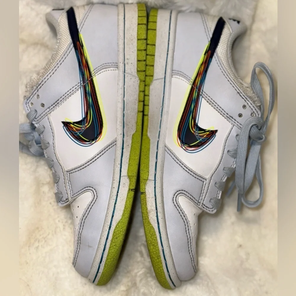 Nike Dunk Low 3D Swoosh Grey (GS) Size 4Y